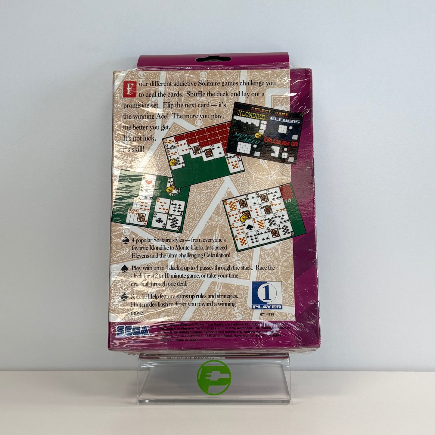 New Poker Face Paul's Solitaire (Sega Game Gear, 1993)