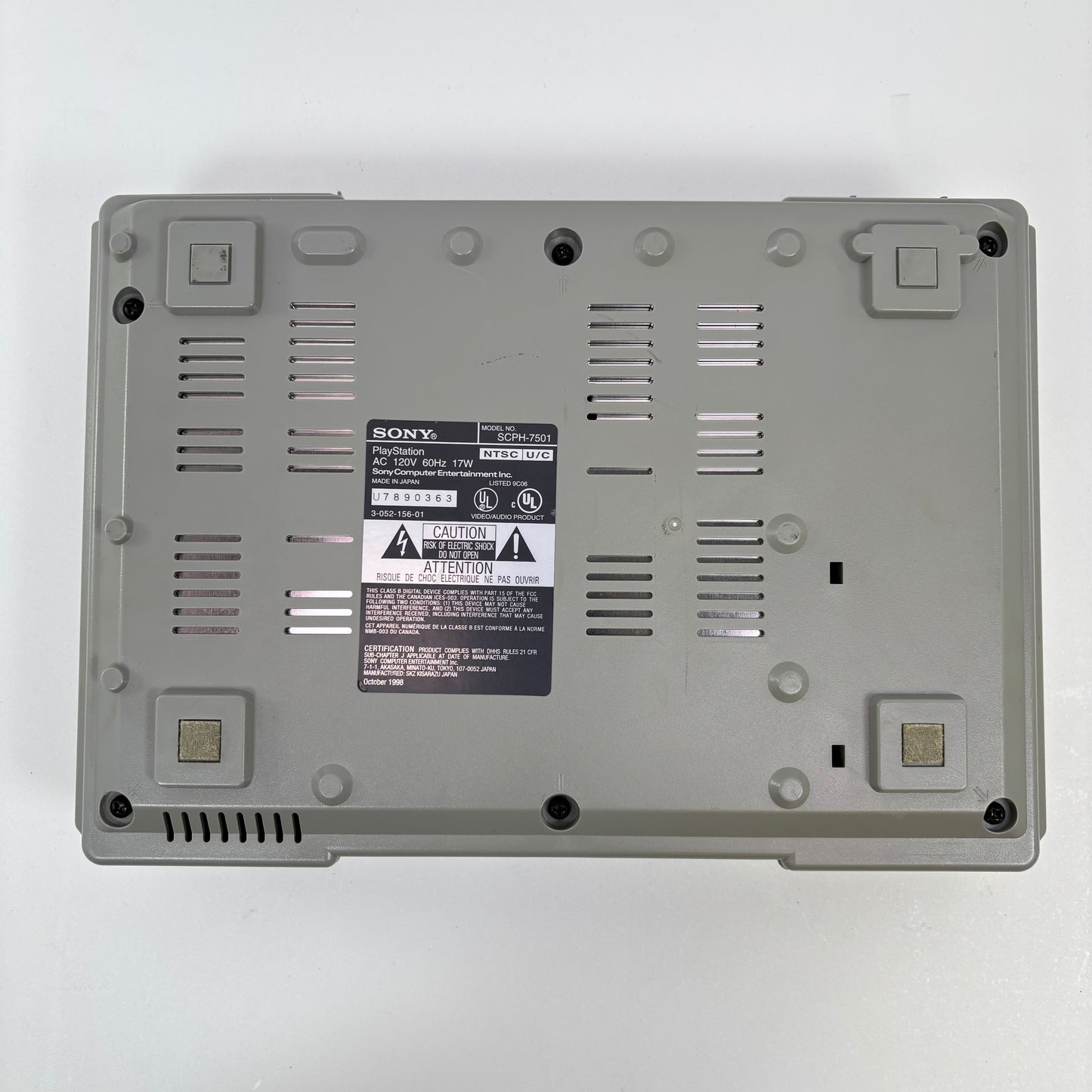 Sony PlayStation 1 PS1 Gray Console Gaming System SCPH-7501