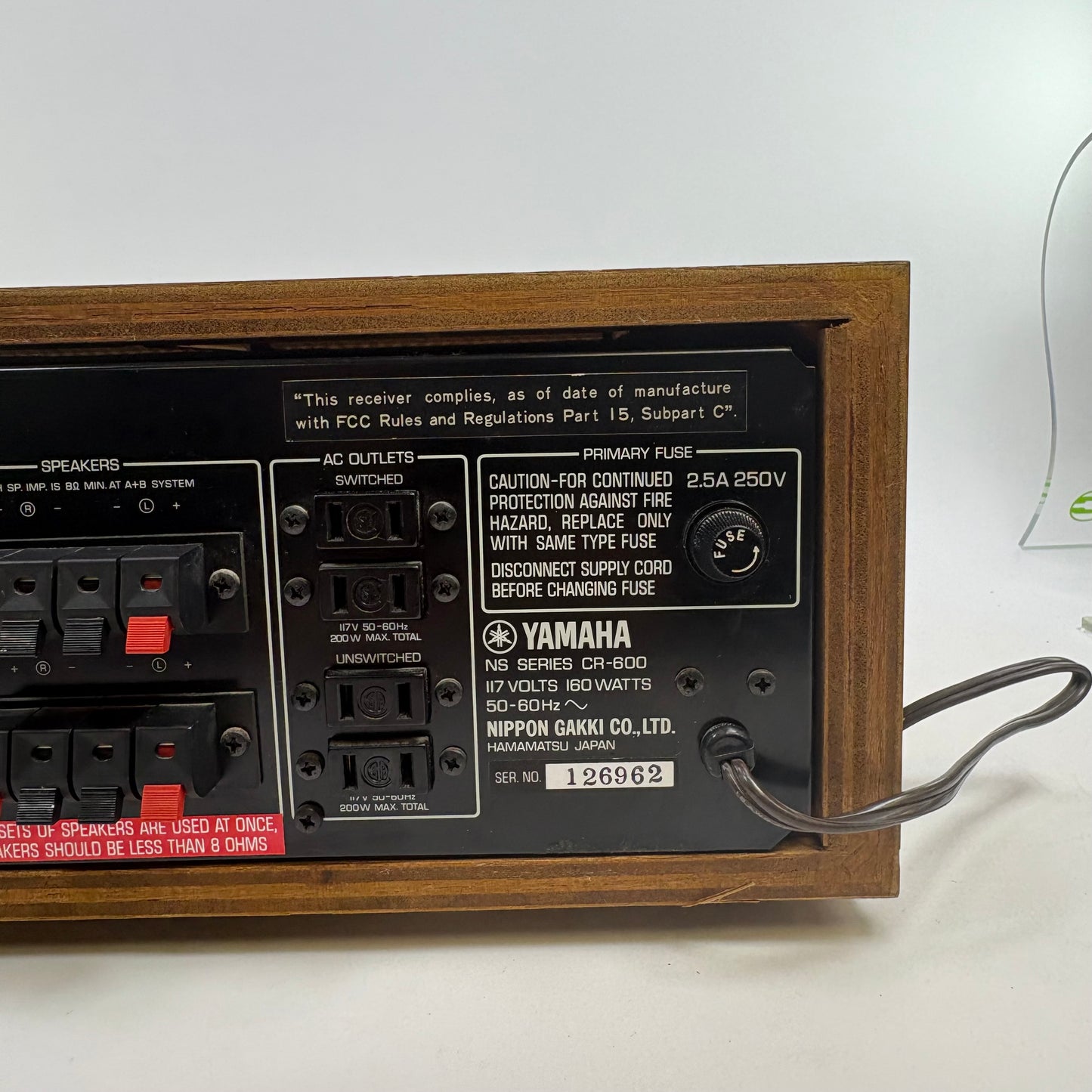 Yamaha CR-600 160 W 8 ohm 2 Channel Stereo Receiver