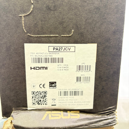 ASUS ProArt 27" PA27JCV 5K HDR IPS 60Hz Professional Art Monitor