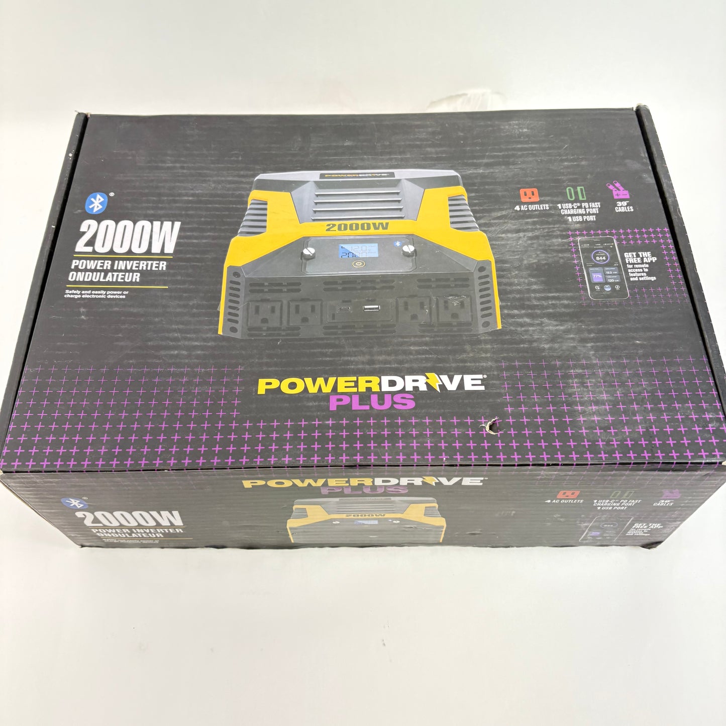 New Power Drive Plus 2000W Power Inverter PWD2000P + Install Kit Circuit Breaker