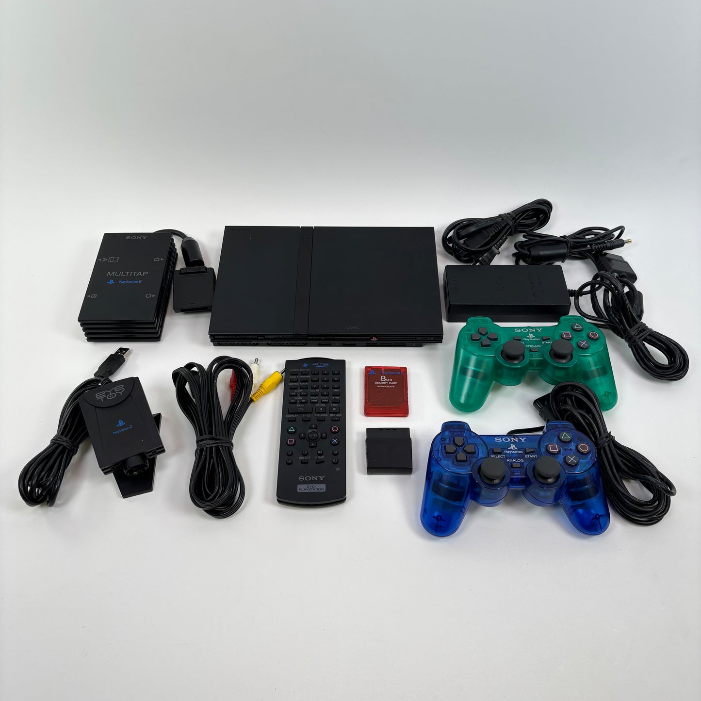 Sony PlayStation 2 Slim PS2 Black Console Gaming System SCPH-70012 w/Accessories