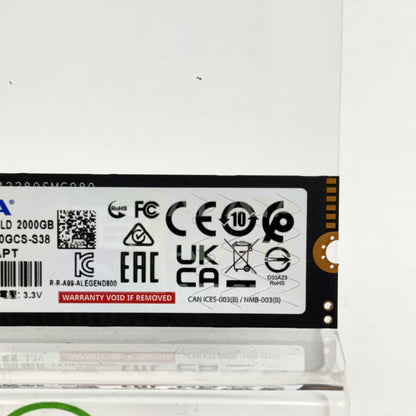 ADATA 2280mm Legend 800 Gold 2TB M.2 NVMe Gen 3.0 x 4 SSD SLEG-800G-2000GCS-S38