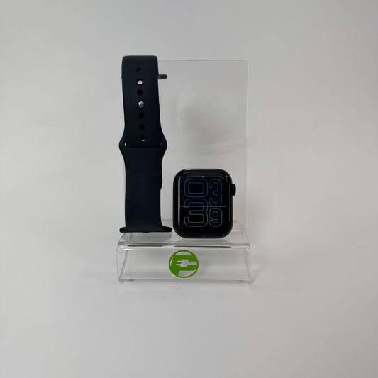 Factory Unlocked Apple Watch SE 2nd Gen 44MM Black Aluminum Black Sport Band