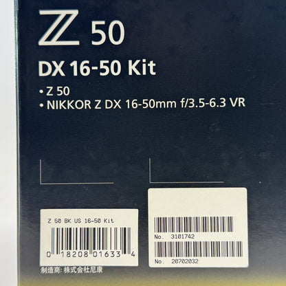 Nikon Z50 Dx 16-50 KIt 20.9MP Mirrorless Camera