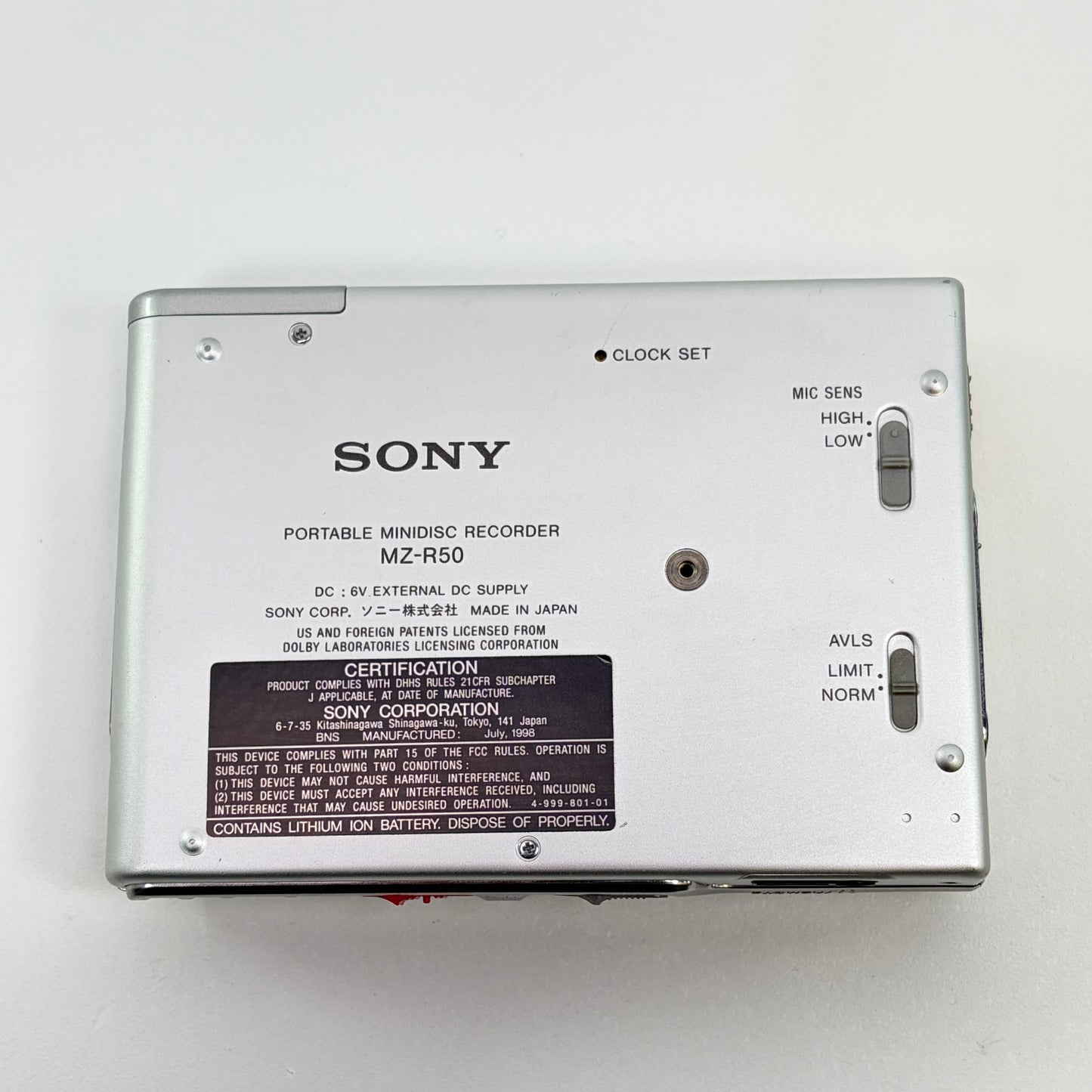 Sony MD Walkman Portable Minidisc Recorder MZ-R50 w/ Accessories (Tested Works)