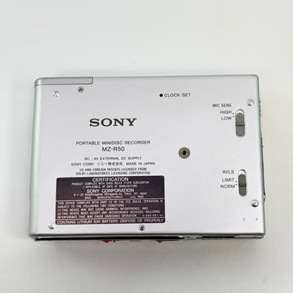 Sony MD Walkman Portable Minidisc Recorder MZ-R50 w/ Accessories (Tested Works)