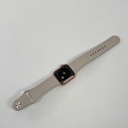 Unlocked Apple Watch SE 1st Gen 40MM Rose Gold Aluminum Beige Sport Band A2353
