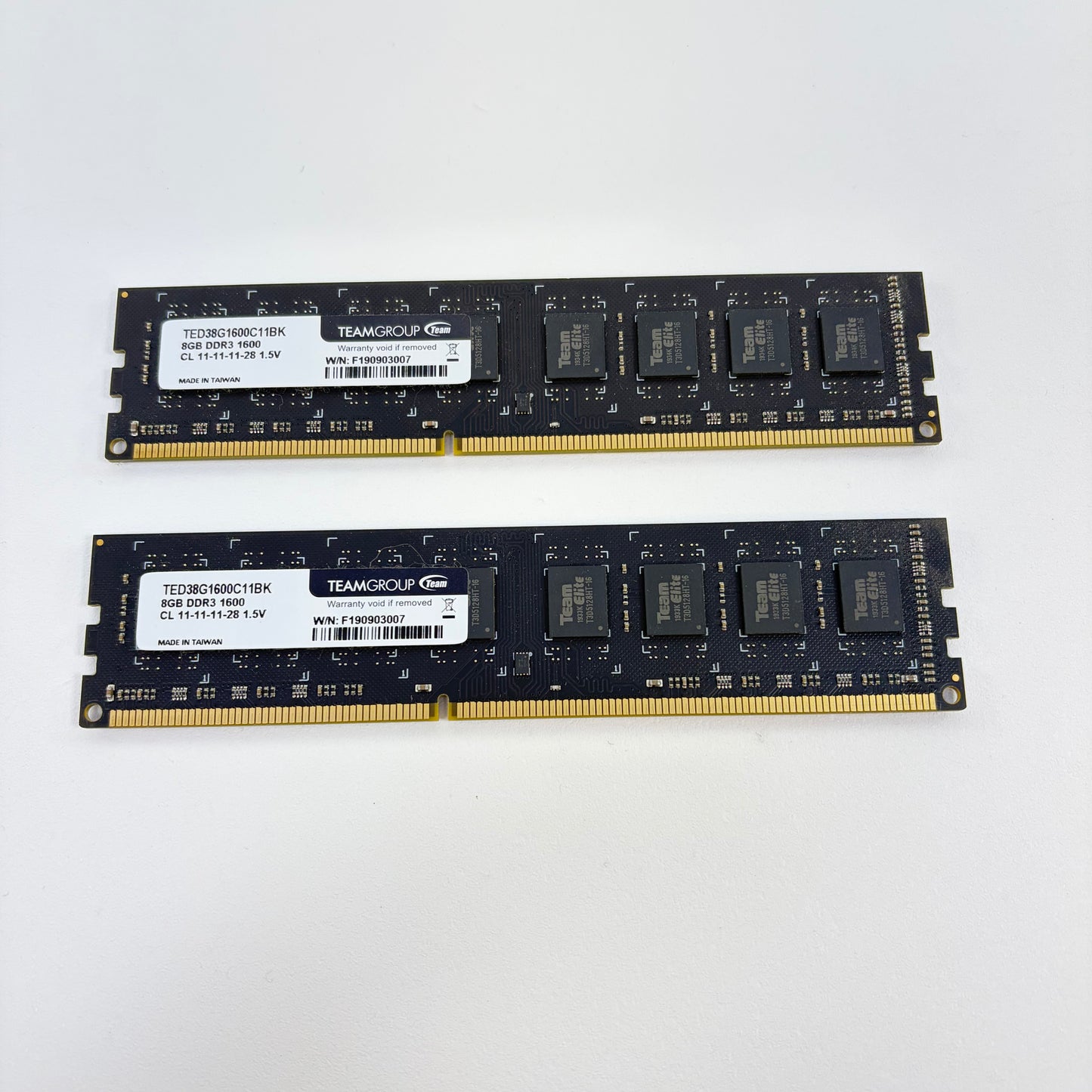 TeamGroup TED38G1600C11BK 16GB (2x8GB) RAM DDR3 1600MHz CL 11-11-11-25 1.5V