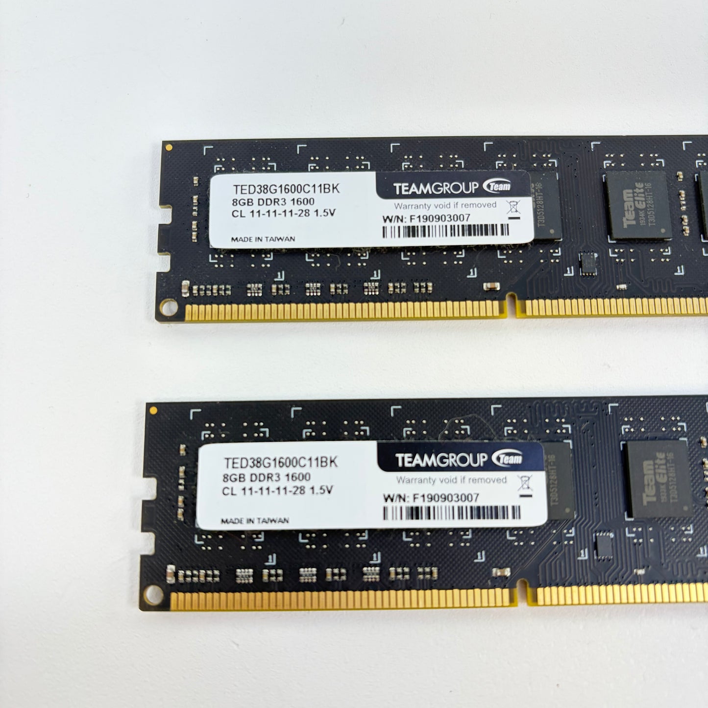 TeamGroup TED38G1600C11BK 16GB (2x8GB) RAM DDR3 1600MHz CL 11-11-11-25 1.5V