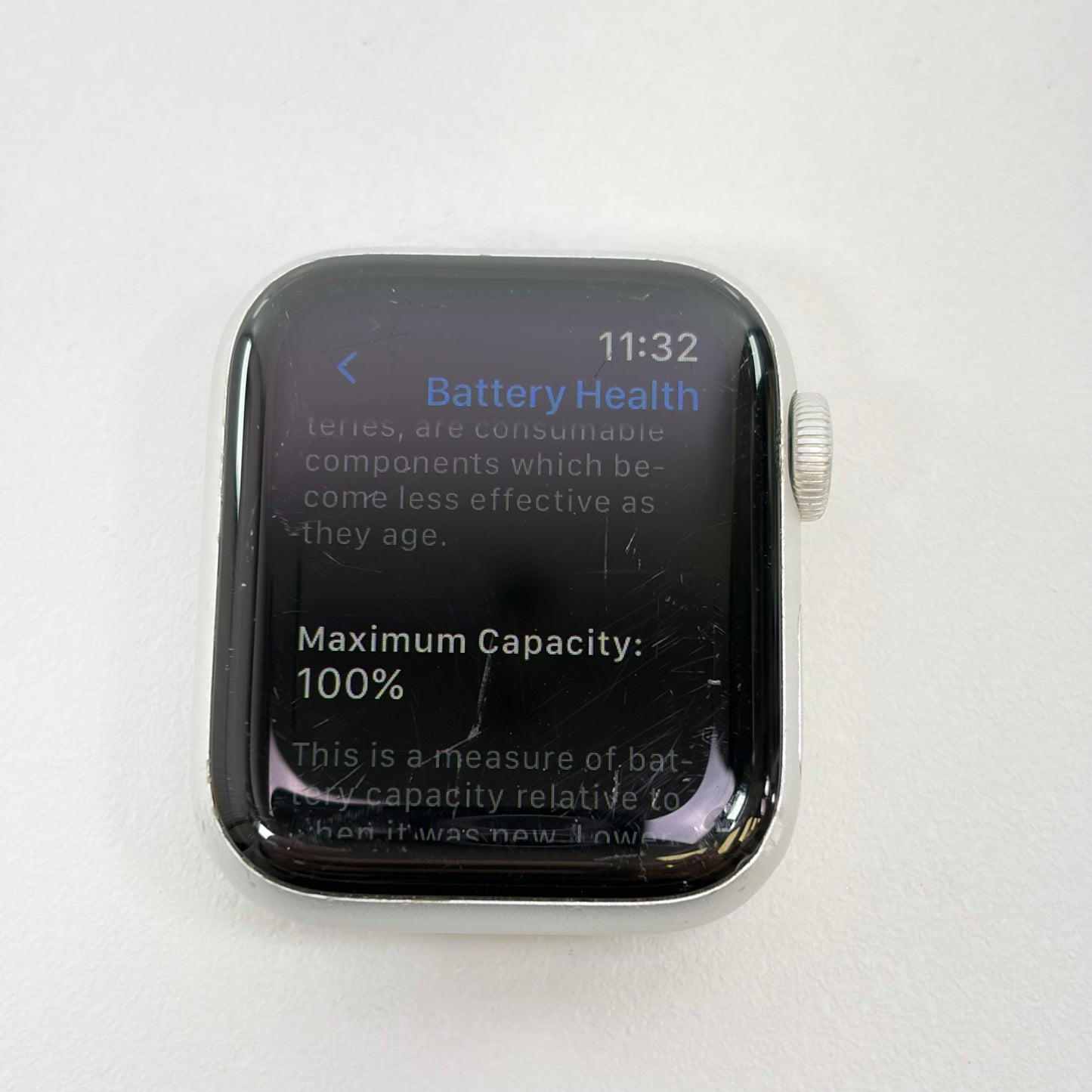 GPS Only Apple Watch Series 5 40MM Silver Aluminum Stone Gray Sport Band