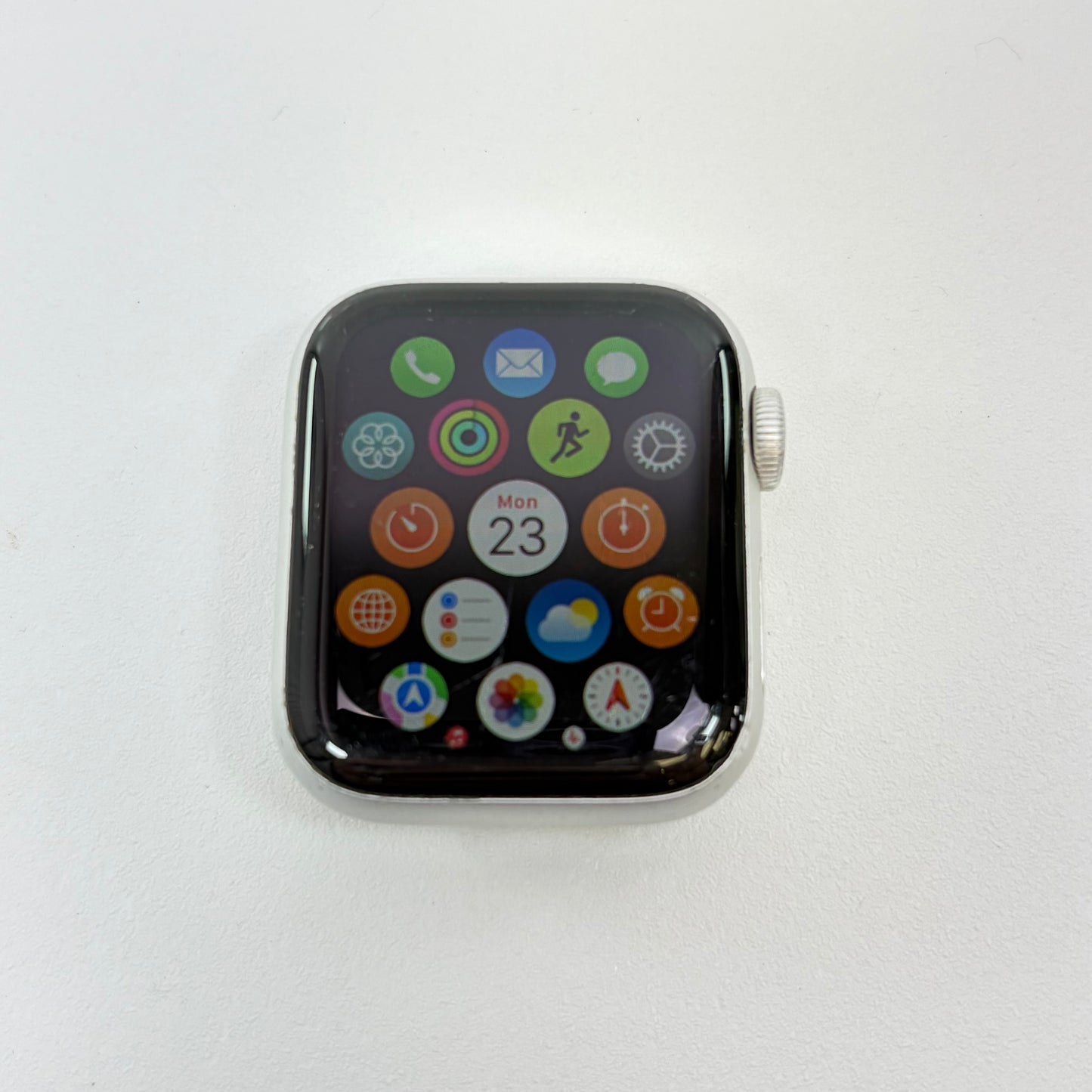 GPS Only Apple Watch Series 5 40MM Silver Aluminum Stone Gray Sport Band