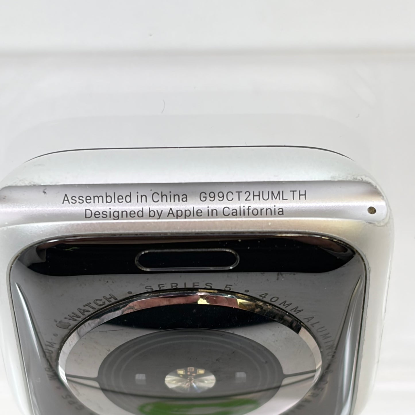 GPS Only Apple Watch Series 5 40MM Silver Aluminum Stone Gray Sport Band