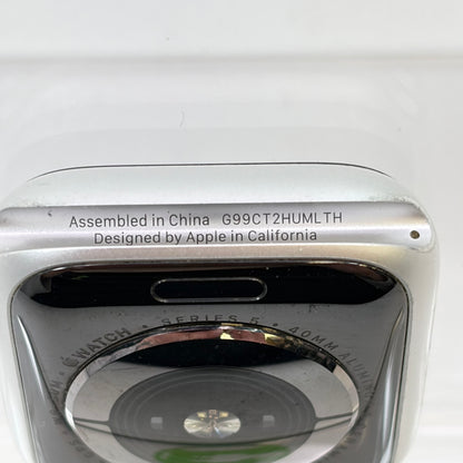 GPS Only Apple Watch Series 5 40MM Silver Aluminum Stone Gray Sport Band