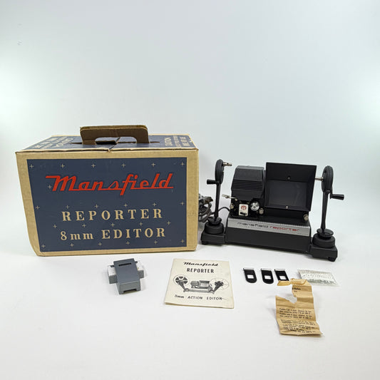 Vintage Mansfield Reporter 8mm Editor w/ Dry Splicer and Original box