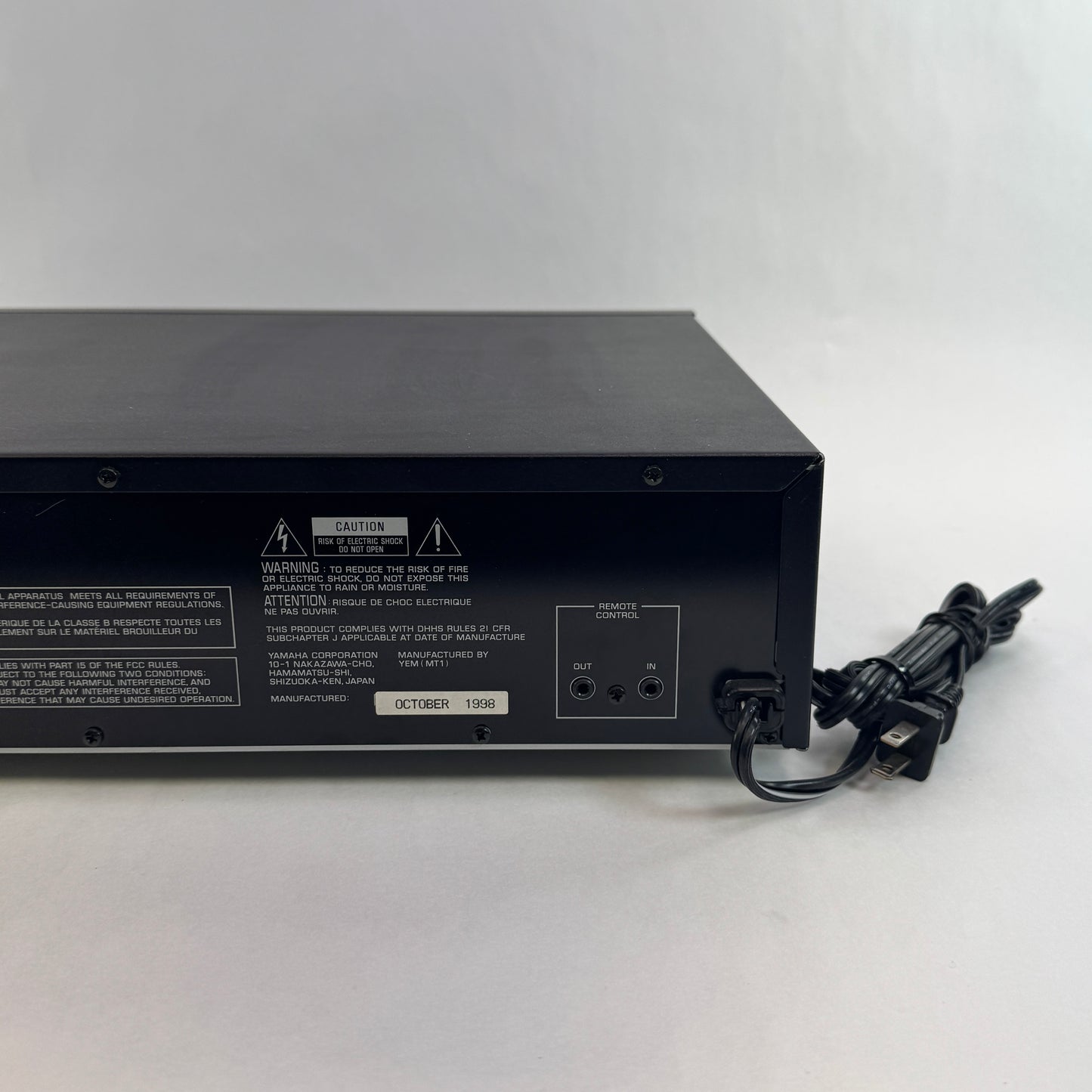 Yamaha CDC-765 Natural Sound Compact Disc Player 120V 20W 60Hz