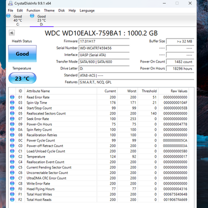 Western Digital WD Caviar Blue 1TB 3.5" SATA III 6Gbps HDD WCATR7459456